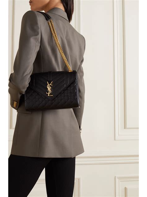 ysl medium envelope black